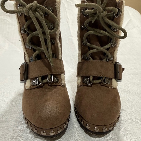 Bakers Brown Ankle Boots with Studded Details - Picture 1 of 4